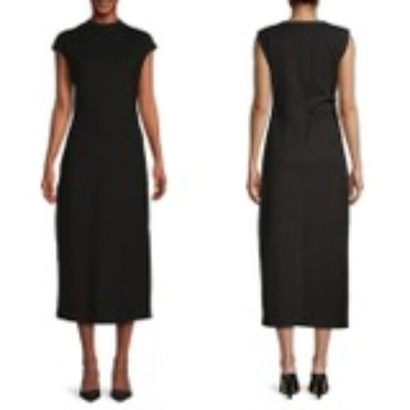 Modern Citizen Women Size 1X Black Cambria Structured Corduroy Maxi Dress Modern - Picture 8 of 17